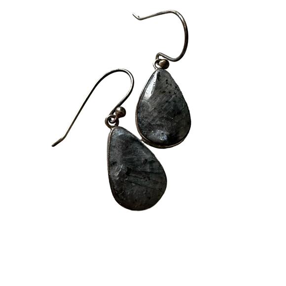 Sterling Labradorite Earrings - Picture 1 of 7